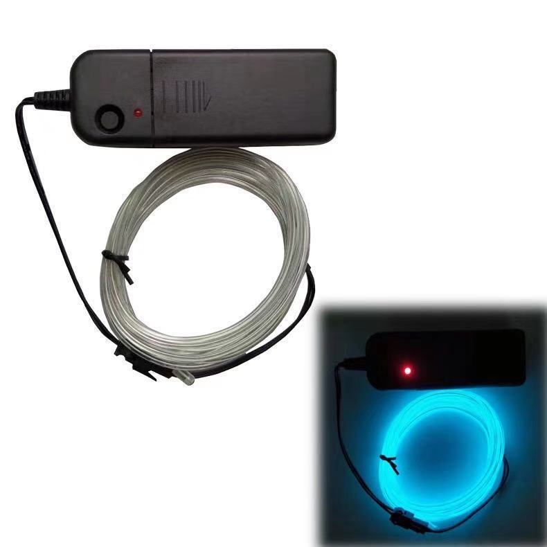 el cold light emitting line 3m +3v battery box set cross-border lights with various stage performance decorative props(3M-ice blue) - Image 1