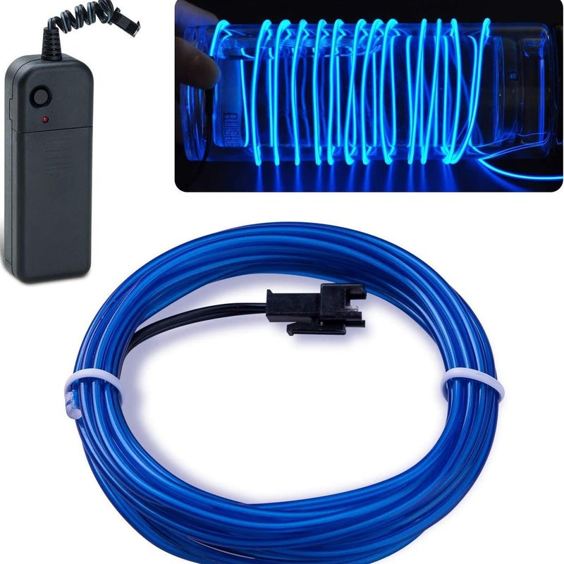 el cold light emitting line 3m +3v battery box set cross-border lights with various stage performance decorative props(3M-ice blue) - Image 2