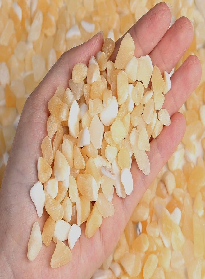 LAIDANLA Yellow Jade 1lb Crystal Polished Tumbled Stones Irregular Shaped Crystal Chips Bulk Natural Gemstone Aquarium Gravel Rocks Vase Filler Fish Tank Gravel Home Decoration - Image 2