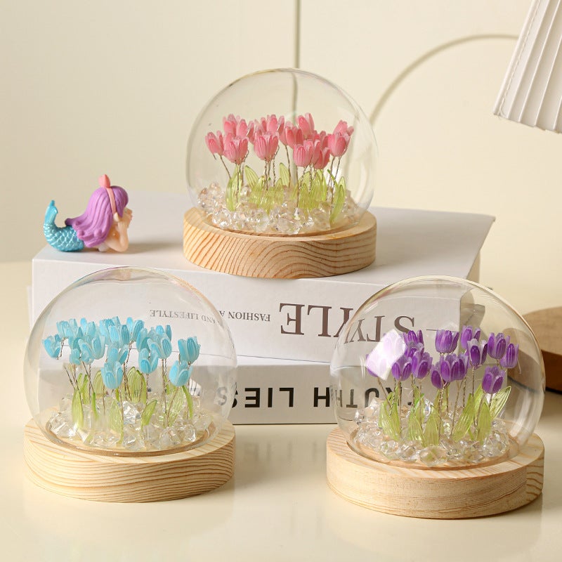 Internet Celebrity Tulip Night Light Led Bedroom Ins Sleep Light Birthday Tanabata Gift Girl Flower Atmosphere Light - Image 5