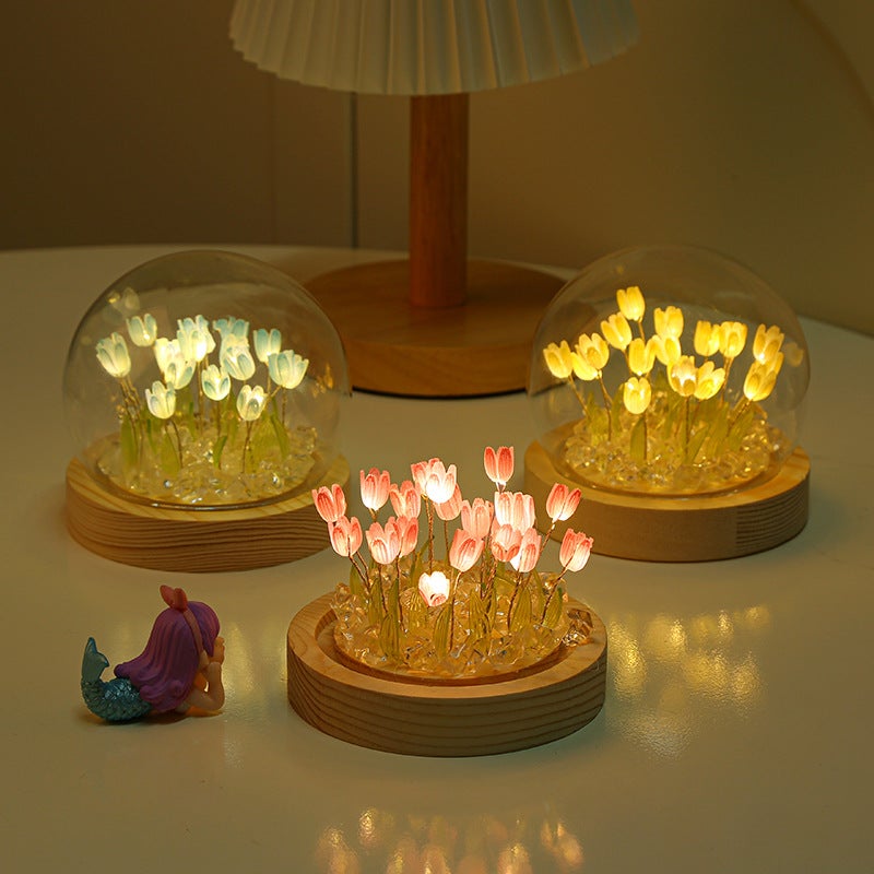 Internet Celebrity Tulip Night Light Led Bedroom Ins Sleep Light Birthday Tanabata Gift Girl Flower Atmosphere Light - Image 3