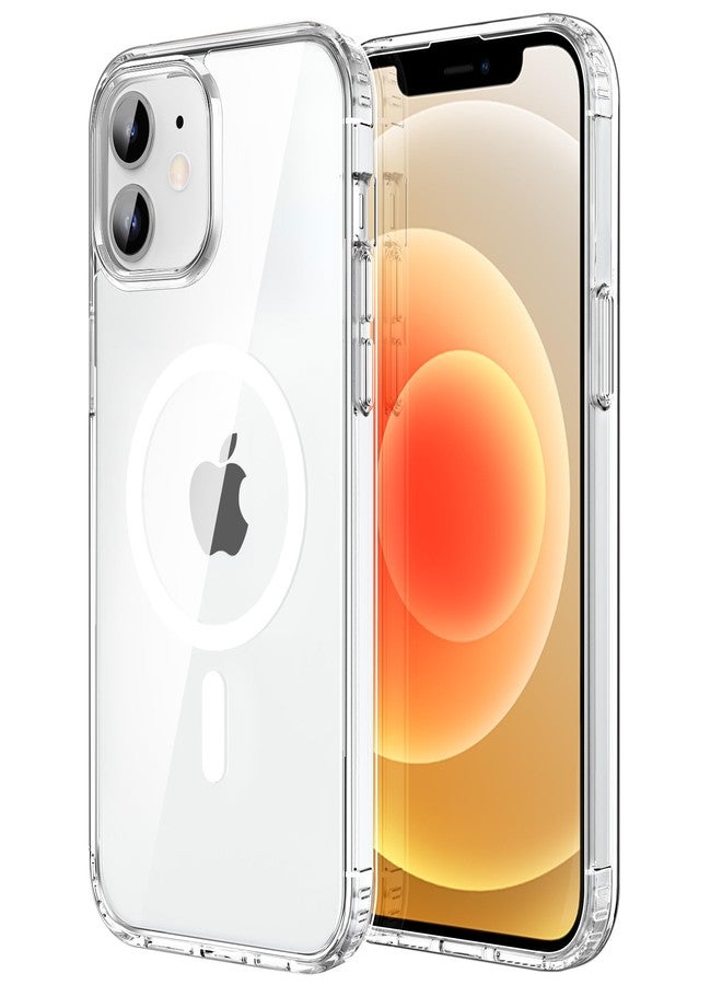 CACOE Magnetic Case for iPhone 12 & iPhone 12 Pro 6.1 inch-Compatible with MagSafe & Magnetic Car Phone Mount,Not Yellowing Anti-Scratch (Clear) - Image 1