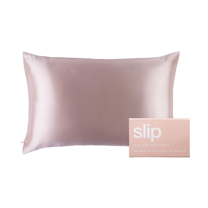 slip The Original Queen Pure Silk Pillow Case  100 Pure 22 Momme Mulberry Silk  Queen Size Standard Pillow Case  AntiAging AntiBedHead AntiSleep Crease Pink 20 x 30