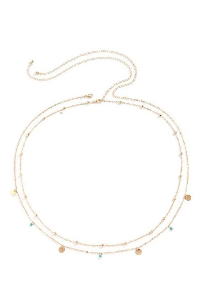 HY Gold Plated Waist Chains for Women - Gold Layered Belly Body Chain for The Waist Adjustable Multilayer Bikini Waist Chain for Women Dainty Beach Waist Jewelry for Women - Image 1