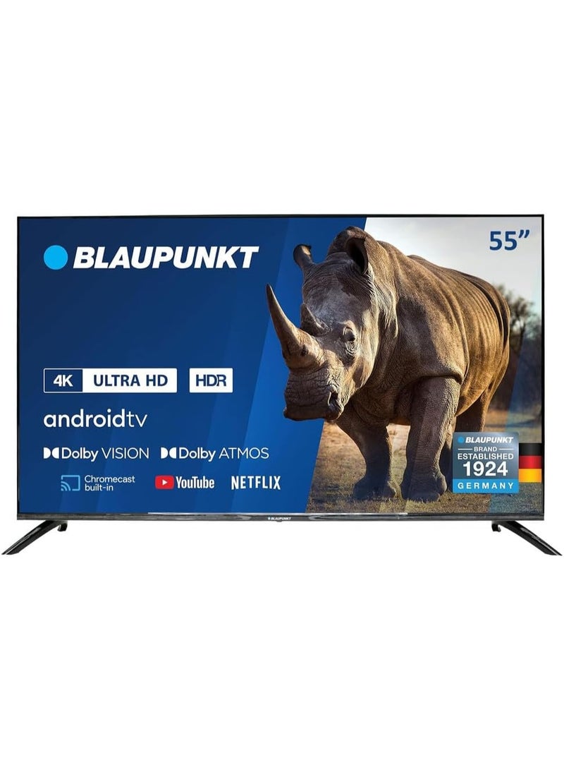 Blaupunkt 55 Inch TV 4K-UHD Smart TV Android TV Dolby Vision Dolby Atmos Bluetooth -55UB6210D - Image 1