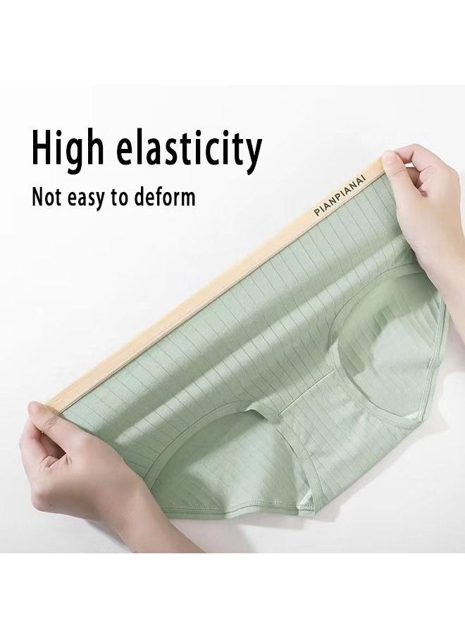 Zeemey - Zeemey 6-Piece Cotton Bikini Breathable Panties Low Waist Fashionable Ladies Charming Thick Bottom - Image 1