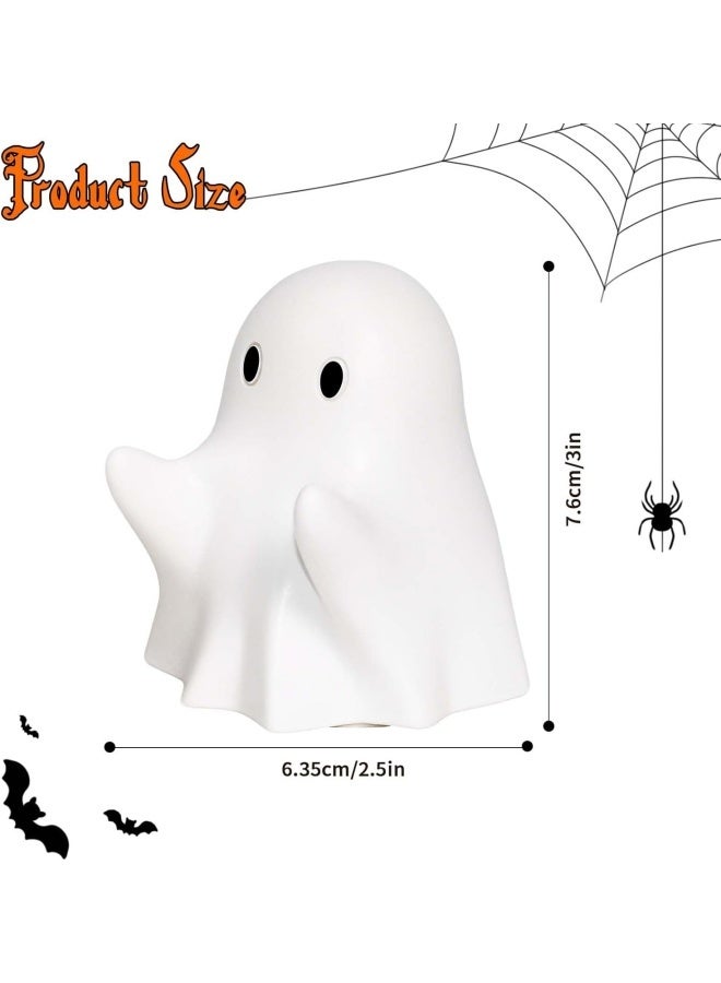 Halloween Ghost Pen Holder Figurine, Spooky Resin Ghost Statue, Cute Pencil Stand for Home Office Desktop Decoration, Funny Desk Organizer Accessory - Image 2