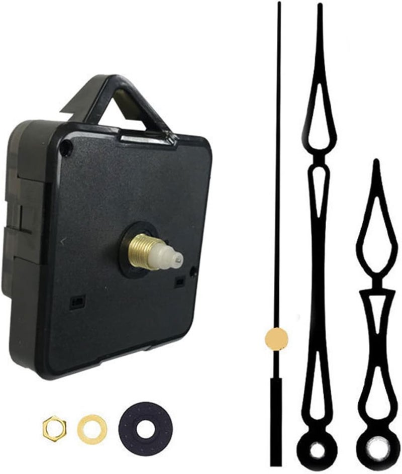 Quartz Clock Movement Replacement Black Seconds Battery Operated Wall Mechanism Motor - Image 1