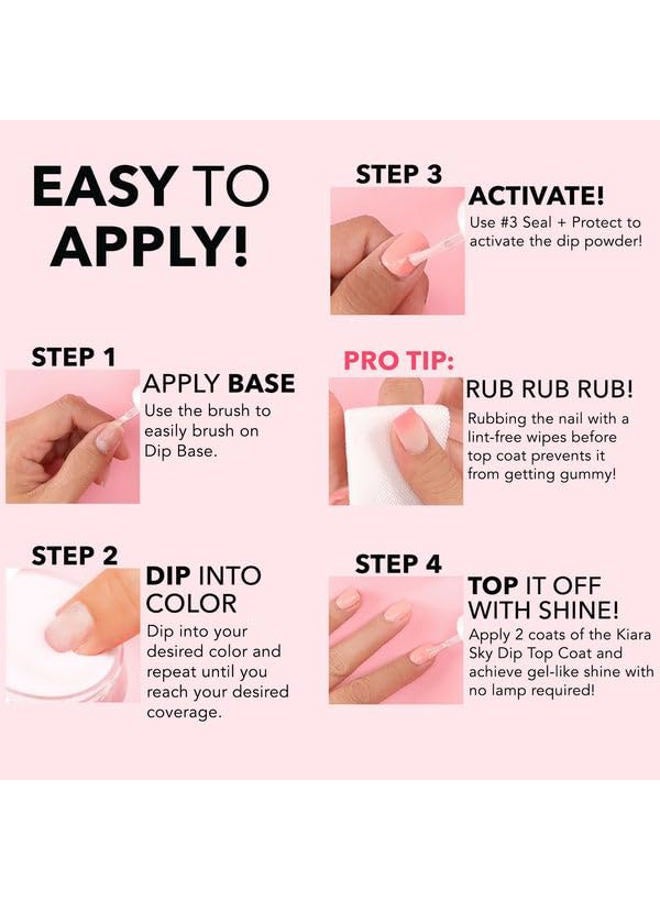Kiara Sky Professional Nails Dip Liquid Essentials Step 2 Base for Dip Powder Manicure - Image 4
