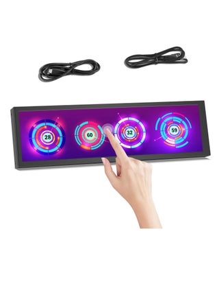 Portable Touch Screen Monitor Small, 8.8" HDMI Computer Temp Monitor, PC Temperature Display With Case, 10-Point IPS 60Hz PC Sensor Panel Display for Raspberry Pi Windows, Laptop AIDA64 CPU