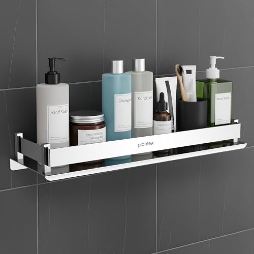 Plantex Stainless Steel Bathroom Shelf/Shelf for Bathroom/Wall Mounted Kitchen Shelf/Washroom Organiser- Chrome (15x5 Inch) - Image 1