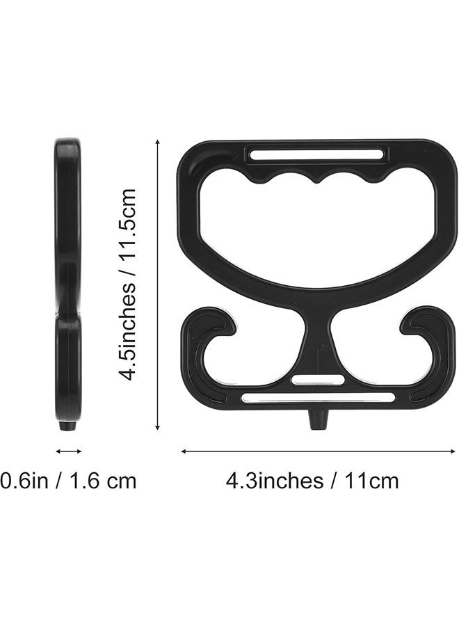 حامل أكياس البقالة، حامل أكياس التسوق، كل مقبض يتحمل حتى 80 رطلاً، مقبض حمل شديد التحمل، قبضة مريحة لحمل الحقائب والدلاء وملحقات المتسوقين باللون الأسود - Image 2
