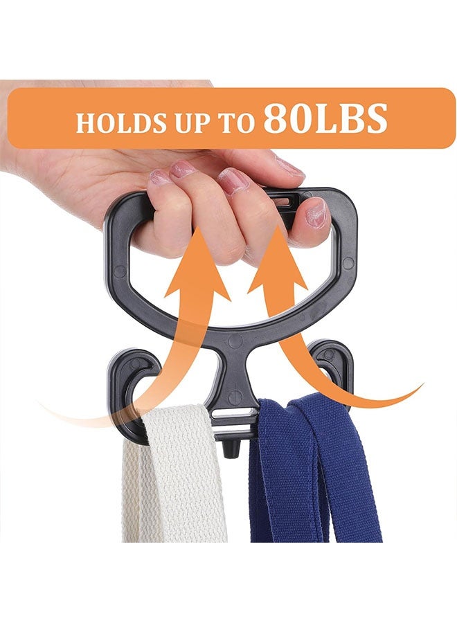 حامل أكياس البقالة، حامل أكياس التسوق، كل مقبض يتحمل حتى 80 رطلاً، مقبض حمل شديد التحمل، قبضة مريحة لحمل الحقائب والدلاء وملحقات المتسوقين باللون الأسود - Image 3