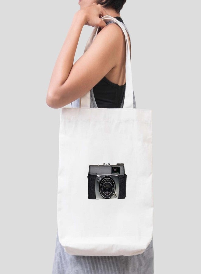 ARTBUG Tote Bag for Women, Aesthetic, Stylish, Ecofriendly, For College Girls, Office, Beach and Outings -Vintage Camera Printed Canvas D - 328 - Image 3