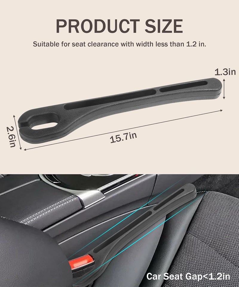 GONAMA Pcs Car Seat Gap Filler EVA Car Organizer Gap Filler Between Seat and Console Compatible with Buckle Base Universal Car Seat Gap Filler Organizer (Car Seat Gap Filler Organizer (Black) - Image 4