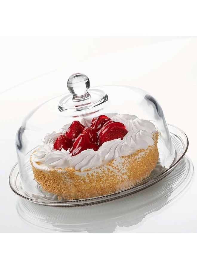 Anchor Hocking Canton Cake Plate & Dome Set 2 Piece