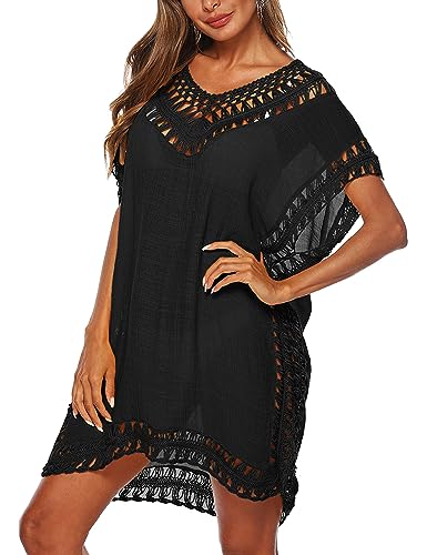 Cysincos Womens Swimsuit Cover Up Hollow Out Swimwear Beach Bathing Suit Bikini Coverups - Image 1