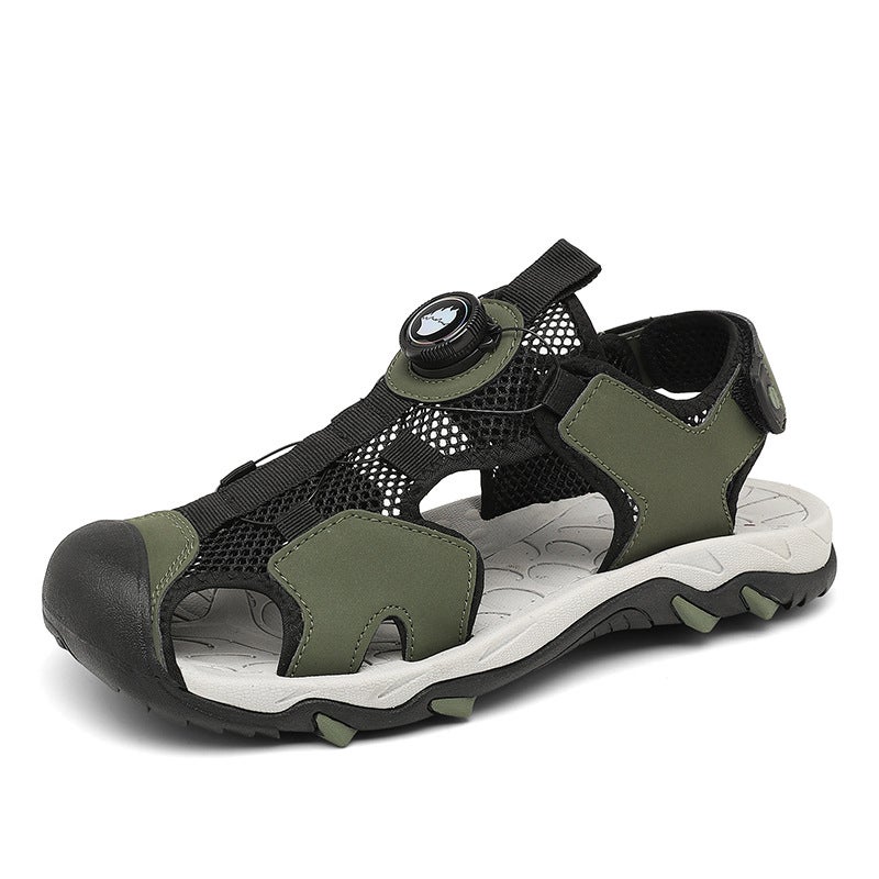 Youth Summer Hollow Breathable Beach Shoes Big Children Casual Baotou Non-Slip Sandals Men'S Soft Sole Lightweight Men'S Shoes - Image 5