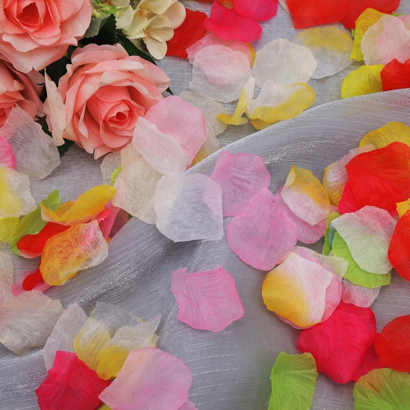 Gresorth Multicolor Artificial Silk Rose Petals Fake Petal Flower Decoration for Wedding Party - 2000 PCS - Image 5