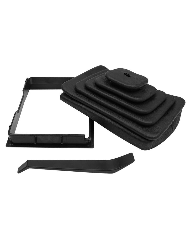 QAGGUM Shifter Boot and Retainer Bezel Kit Compatible with Jeep TJ Wrangler 19972004 Transmission Shift Bezel Shifter Boot Kit Replace 53000056 52078558