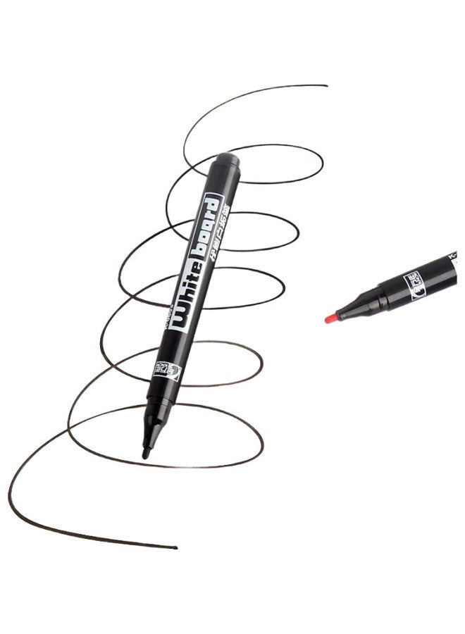 GENVANA Jinwanian Whiteboard Markers, Black, Mini Size, Thin Barrel, Single Tip, Erasable, Easy To Erase, For Children, Boys And Girls, 20-Pack, K-0603 - Image 1