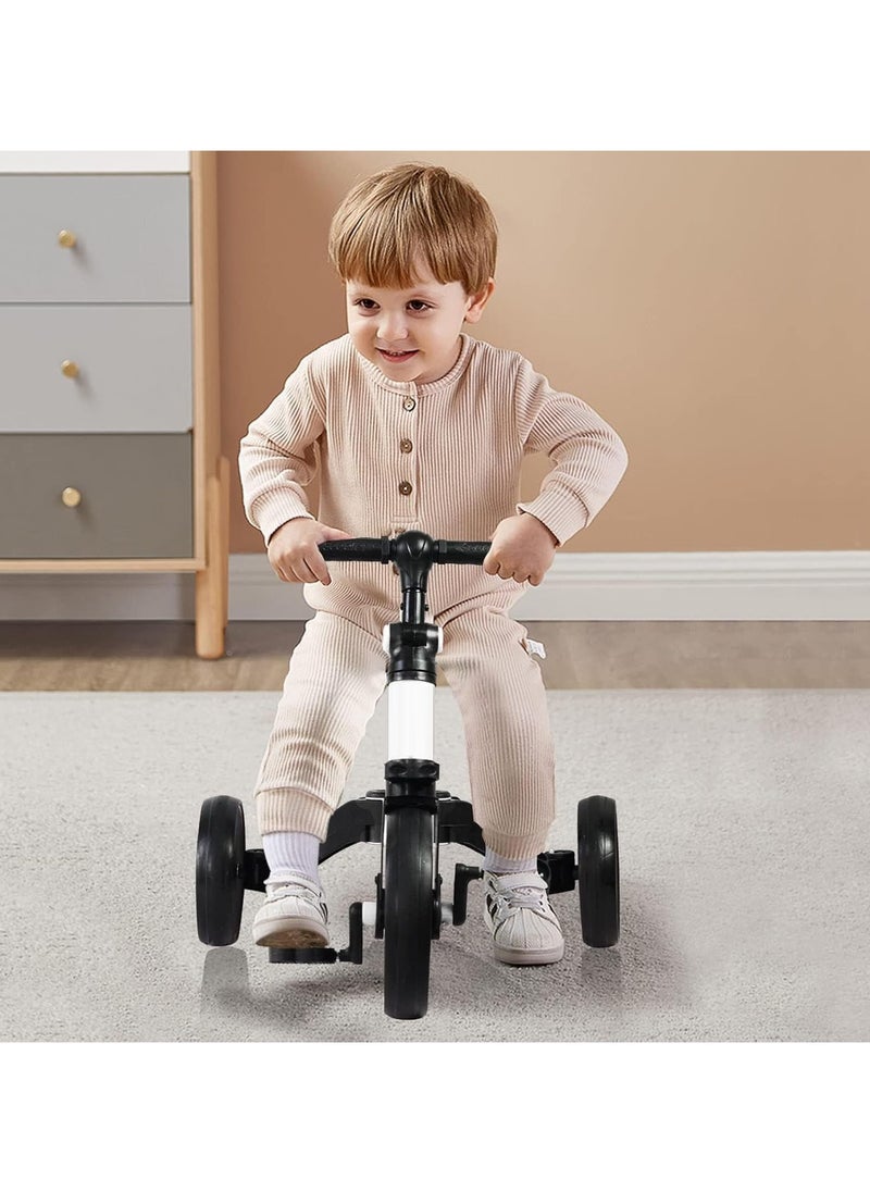 Good Boy 4 In 1 Kids Tricycle for Toddlers with Adjustable Seat and Handle – Versatile Trike for Boys and Girls, Perfect for Indoor and Outdoor Play, Safe and Durable White Toddler Bike with Easy Steering and Comfortable Design for Early Learning and Fun  - Image 5
