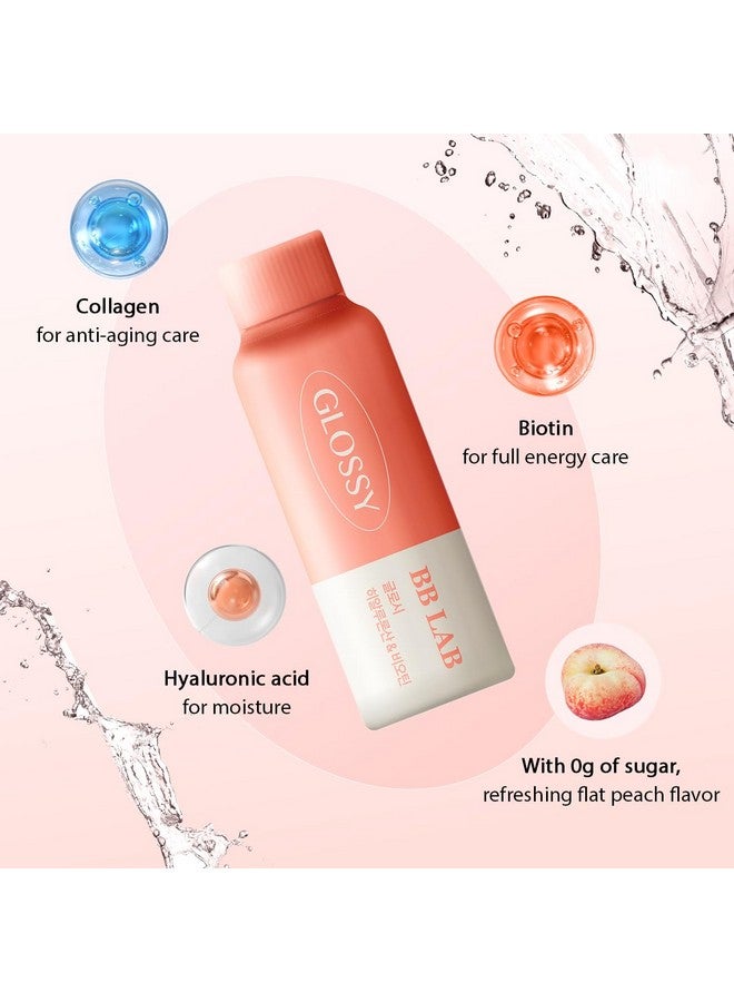 BB LAB Glossy Hyaluronic Acid & Biotin, Korea Collagen Drink, 10,000mg Low Molecular Fish Collagen for Woman, Fast Absorption, Refreshing Peach Flavor - Image 3