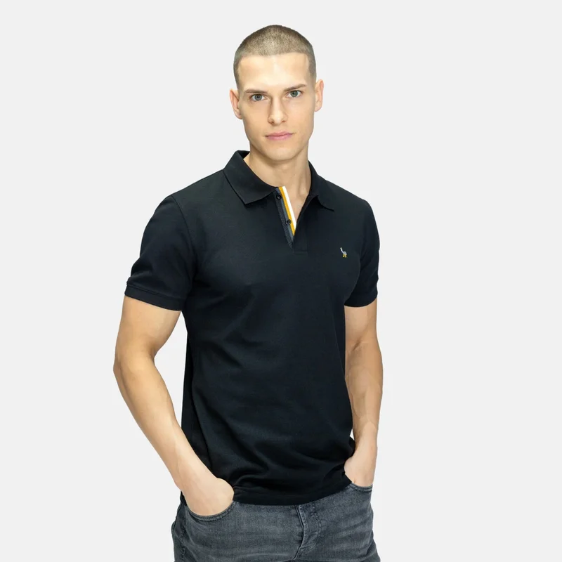 Blinky London Mercerised Placket Detail Polo T-shirt