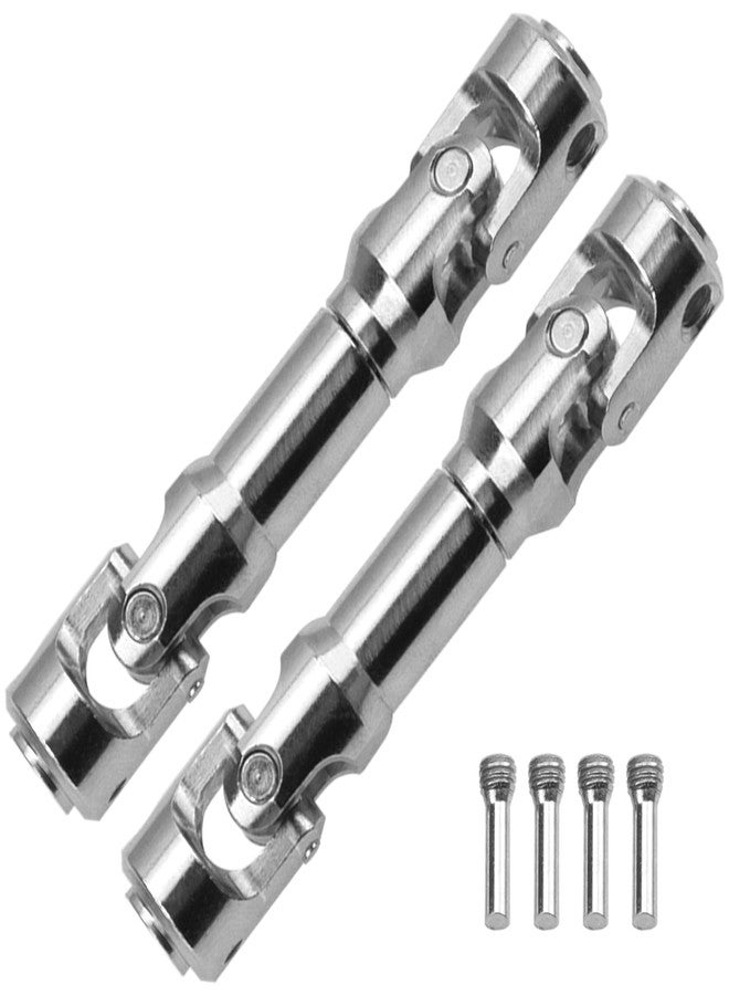 Vgoohobby 2Pcs Vgoohobby Universal Drive Shaft RC Crawler Driveshaft Compatible with Traxxas TRX4 Axial SCX10 AXI03007 Redcat Gen7 RC4WD D90 TF2 1/10 RC Crawler Car (Silver,68-86mm) - Image 1