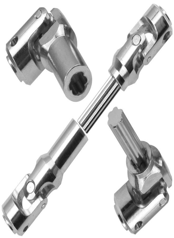 Vgoohobby 2Pcs Vgoohobby Universal Drive Shaft RC Crawler Driveshaft Compatible with Traxxas TRX4 Axial SCX10 AXI03007 Redcat Gen7 RC4WD D90 TF2 1/10 RC Crawler Car (Silver,68-86mm) - Image 3
