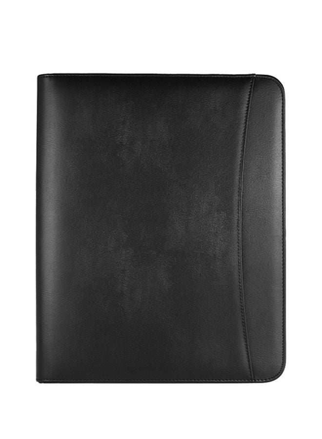 NIBEMINENT Leather Business Portfolio Folder Black  - Image 1