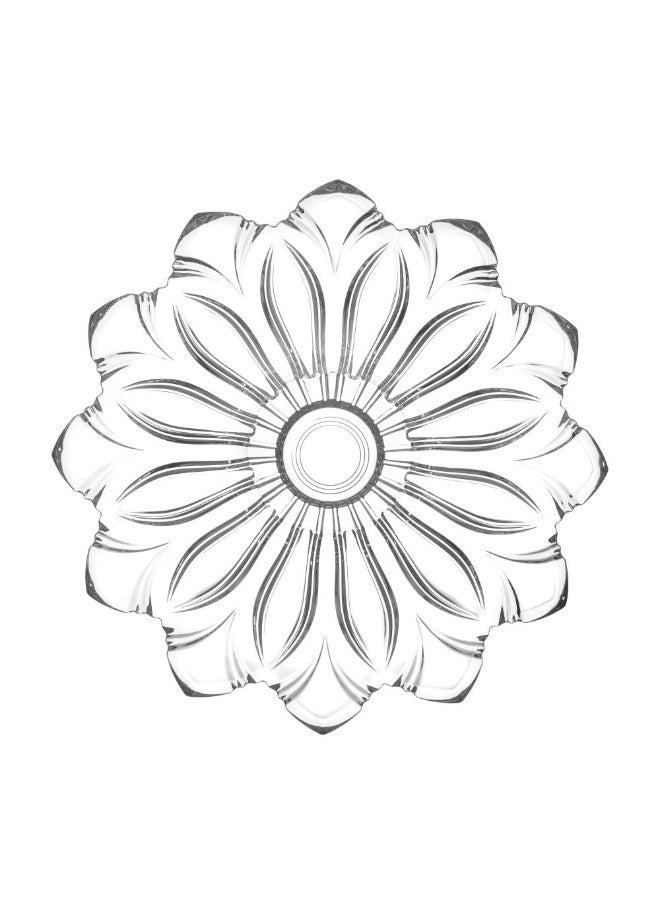 Mondo Villa Medium Plate 29 cm - Elegant Clear Ceramic Dinnerware, Premium Serveware for Modern Dining, Decorative Shallow Serving Plate for Home & Kitchen
