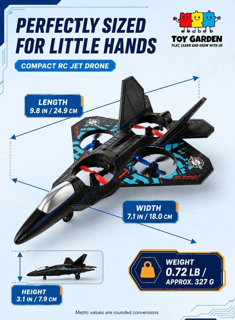 حديقة الألعاب طائرة RC Airplane 2.4 جيجا هرتز بجهاز تحكم عن بعد L0712 كوادكوبتر طائرة مقاتلة عائمة - لعبة طائرة RTF مع أضواء ملونة وشحن USB، مثالية للمبتدئين والأطفال والكبار - Image 4
