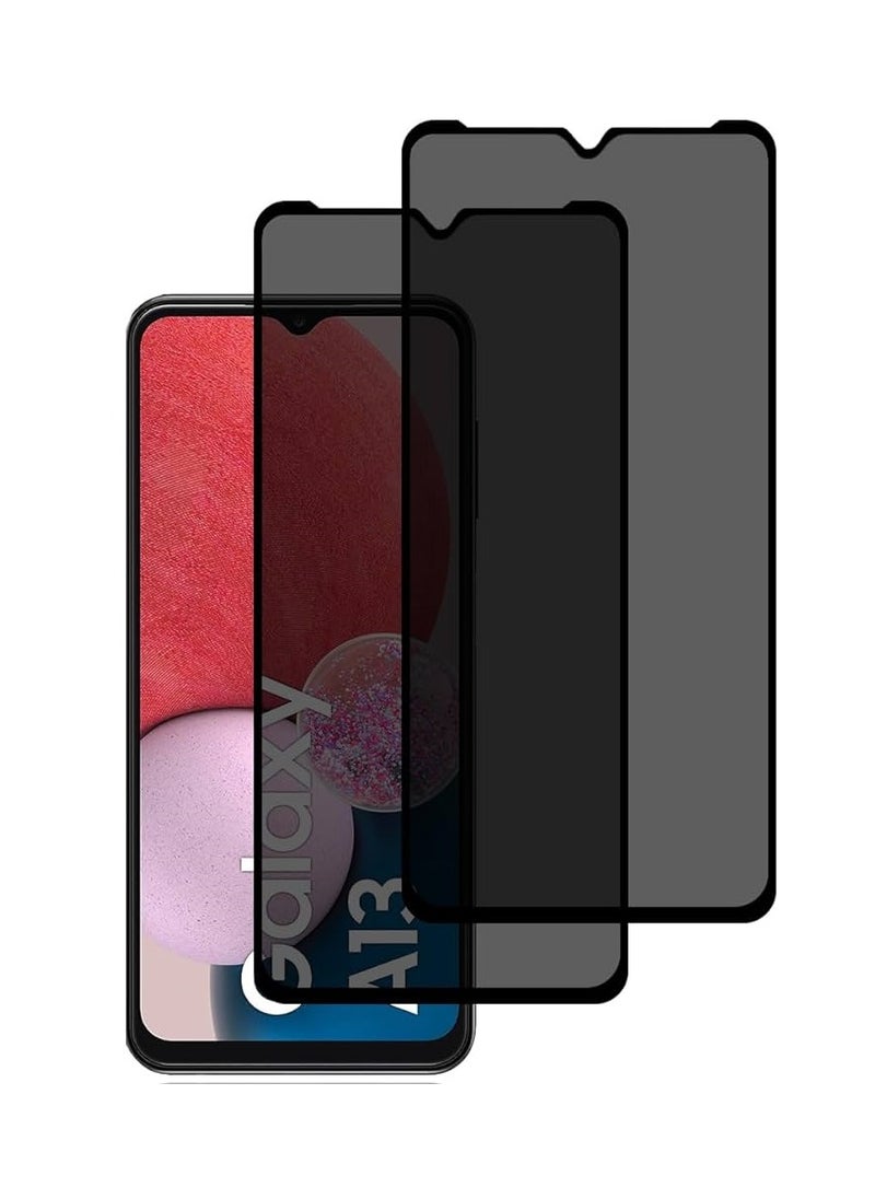 we3 2 Pieces Tempered Glass Screen Protector Anti-Spy Privacy Designed For Samsung Galaxy A13 4G Full Screen Coverage And Bubble Free - Image 1