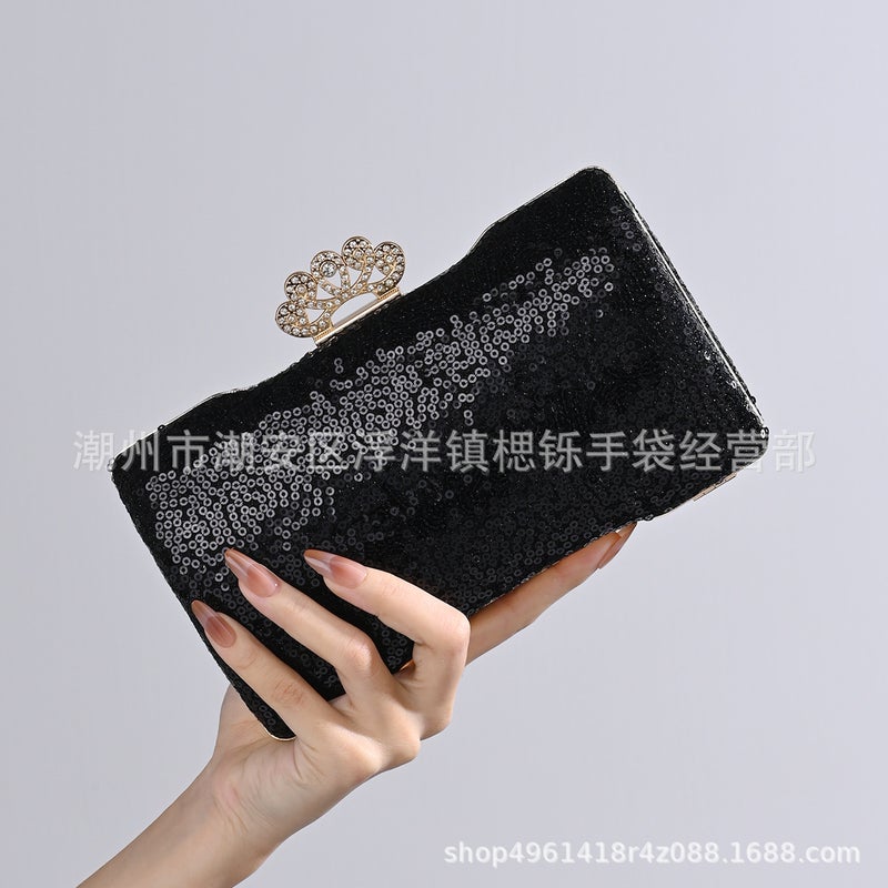 New Style Sequin Women'S Clutch Bridal Dress Evening Bag Single Shoulder Crossbody Handbag - Image 4