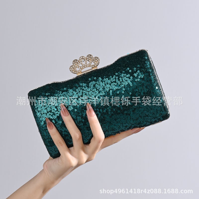 New Style Sequin Women'S Clutch Bridal Dress Evening Bag Single Shoulder Crossbody Handbag - Image 5