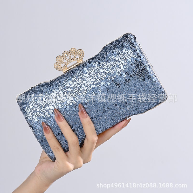 New Style Sequin Women'S Clutch Bridal Dress Evening Bag Single Shoulder Crossbody Handbag - Image 1