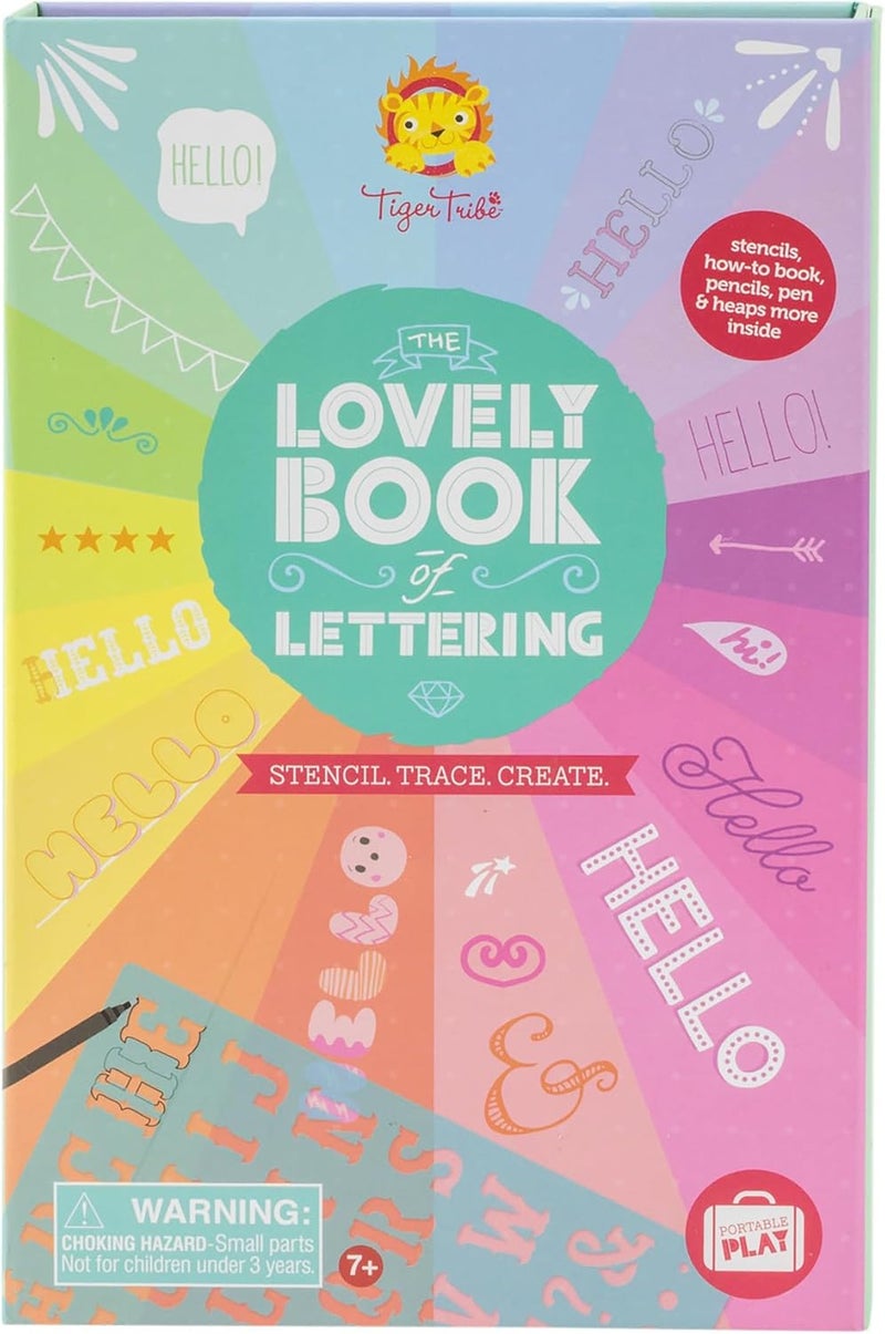Tiger Tribe The Lovely Book of Lettering - Creative Art Craft Kit for Budding Graphic Designers, Multicolored - Image 4