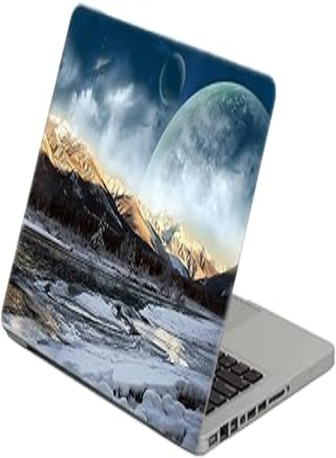 Tat TAT Stains Liquid Texture Printed Laptop Sticker Multicolour-14 inch-6481 