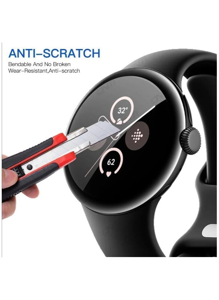 Generic - ELMO3EZZ Screen Protector Compatible with Google Pixel Watch 1/2, Soft 3D Curved Edge Protective Film [Anti-Scratch] [Bubble Free] [Highly Shatter Resistant] [Highly Sensitive] (Not Glass) - Image 1
