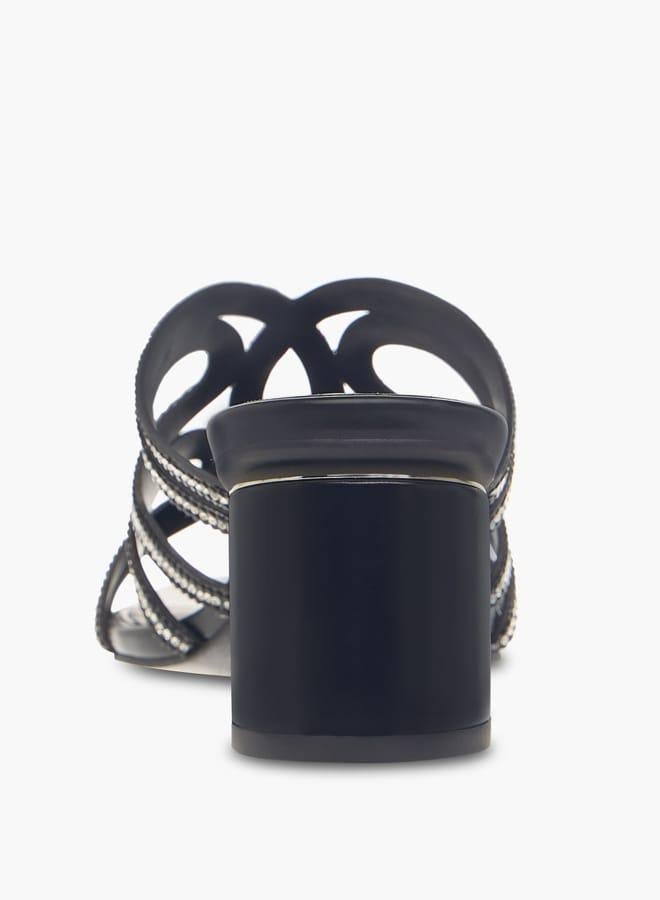 سيليست صنادل نسائية مزينة بكعب بلوك سهل الارتداء - Image 5