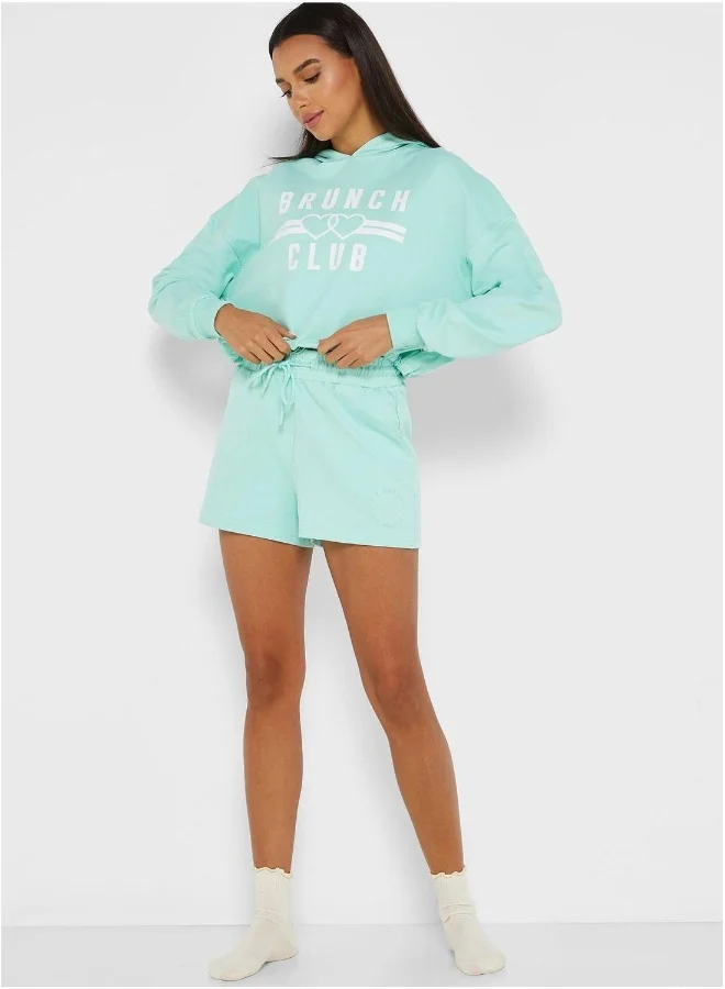 Isla & Evie Tie Detail Pyjama Shorts