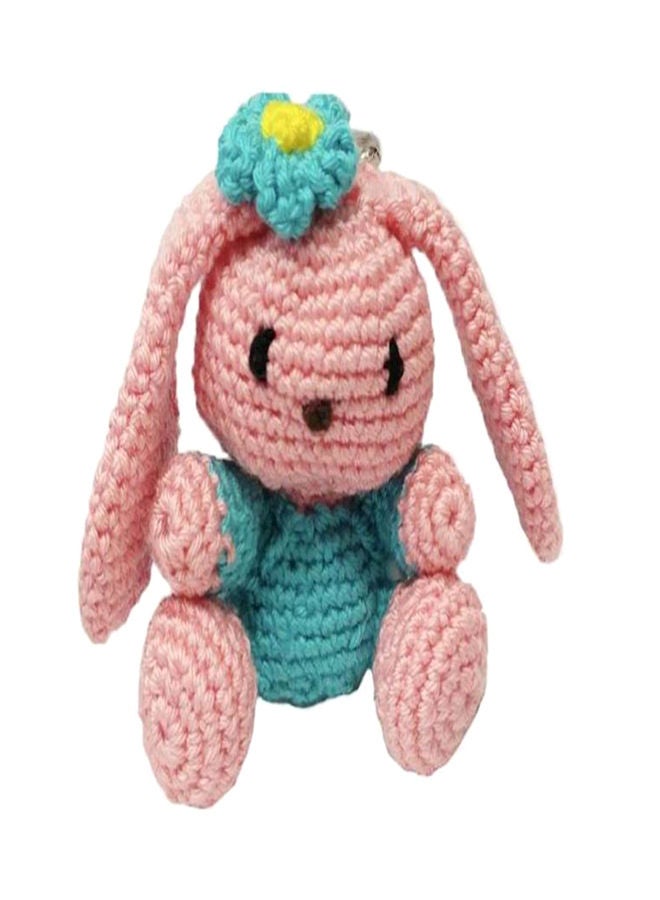 نيبمينينت سلسلة مفاتيح من الكروشيه مصنوعة يدوياً بتصميم على شكل أرنب