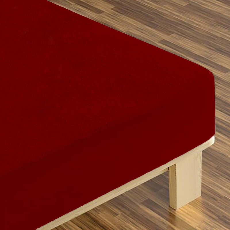 Make Bed Waterproof Ultra Soft Terry Mattress Protector Single size Breathable Hypoallergenic Noiseless Ultra Soft Fitted Bed Protector 36x78 inch MattressBed Cover Single 36 78 Maroon - Image 5