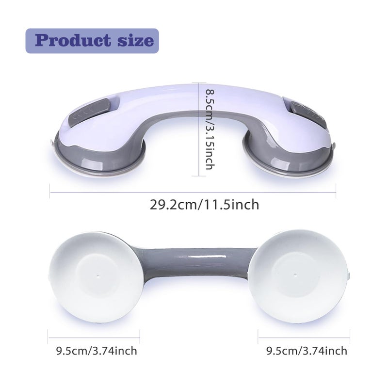 Inscool 2 Pack Grab Bars for Bathtubs & Showers - Strong Suction Shower Handle, Safety Grab Bars for Seniors & Handicap, Elderly Accessories - Image 4