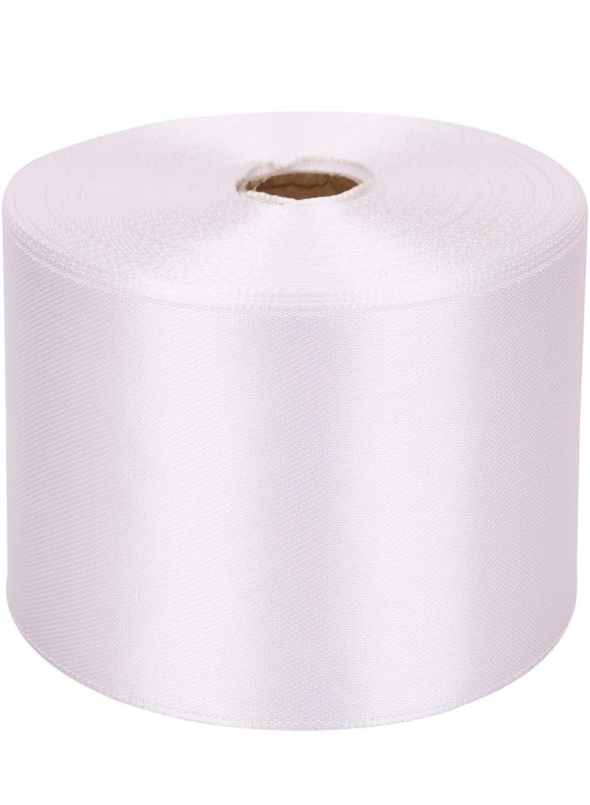 Nsilu 2 inch White Satin Ribbon 50 Yards Solid Fabric Ribbons Roll for Gift Wrapping, Satin Weddings,Flower Bouquet, Invitations,Sewing,Party Decorations, Holiday Decorating and More - Image 1