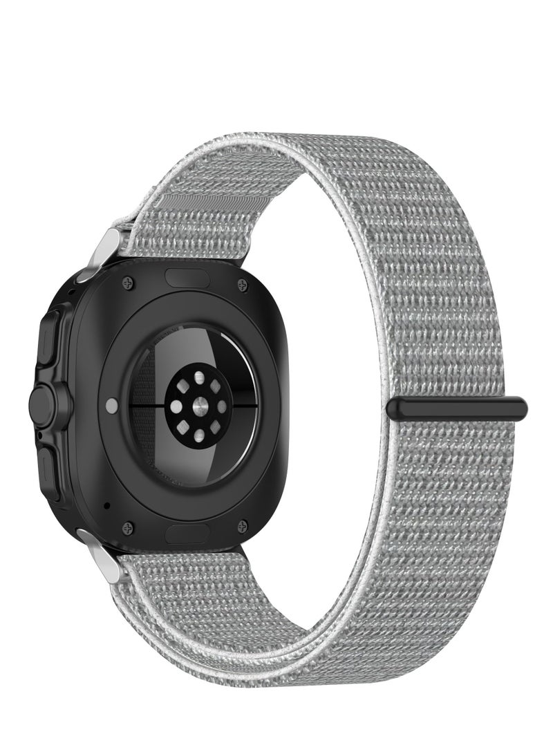 No Gap Nylon Strap Compatible with Samsung Galaxy Watch 7 Ultra Band Woven Nylon Sport Replacement Bands for Galaxy Watch 7 Ultra 47mm Women Men Wristband (Sea shell) - Image 3