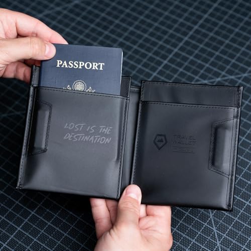 WANDRD Travel Wallet - Leather Wallets for Men - Passport and Credit Card Holder (Black) - Image 5