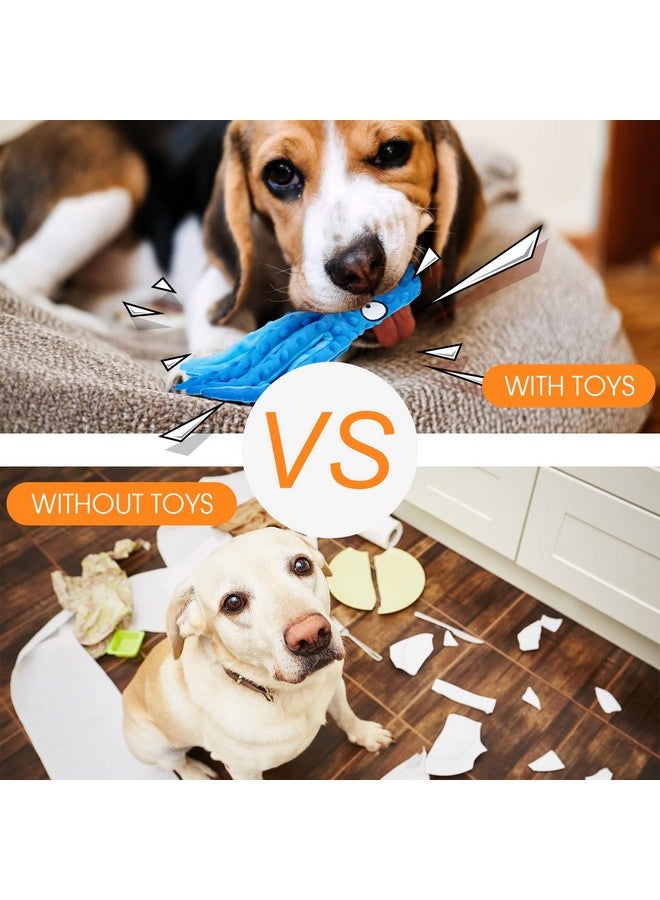 Vinsot 6 Pack Dog Squeaky Toys Octopus No Stuffing Crinkle Plush Dog Toys Durable Interactive Cute Chew Toys For Puppy (Colorful) - Image 4