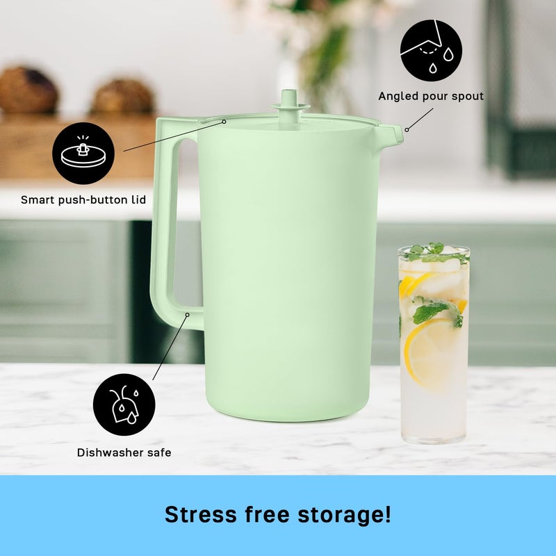 Tupperware Heritage 1 Gallon Pitcher in Mint, Dishwasher Safe and BPA Free - Image 4